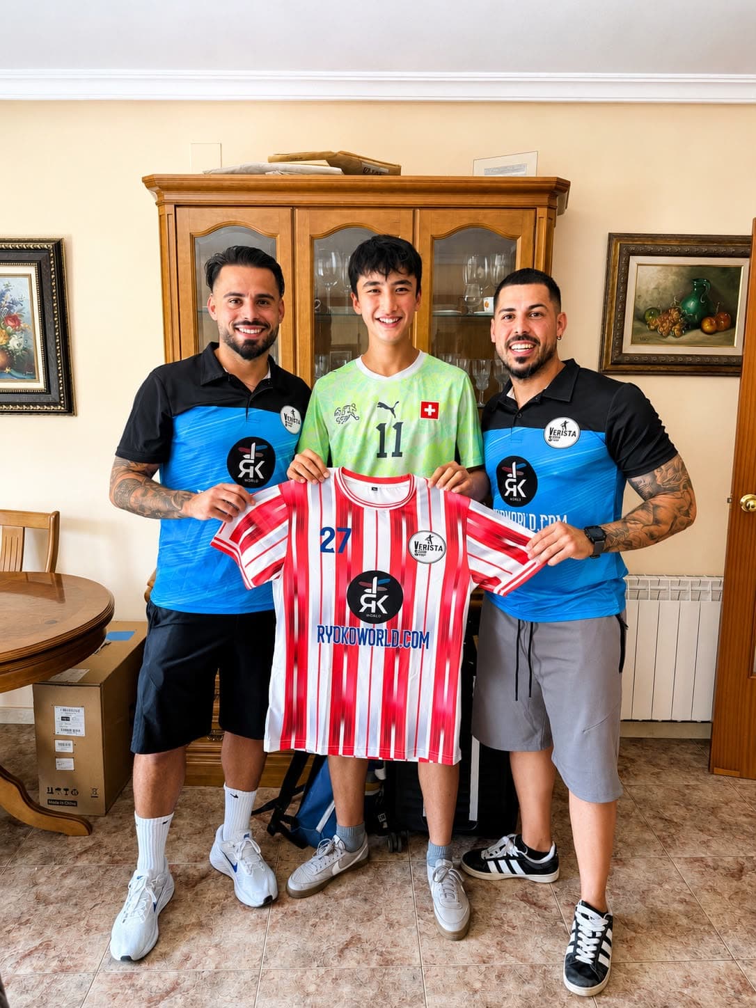 Jino Picks Up His Shirt